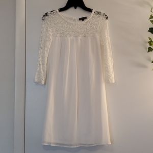 AS U WISH off-white lace embellished dress